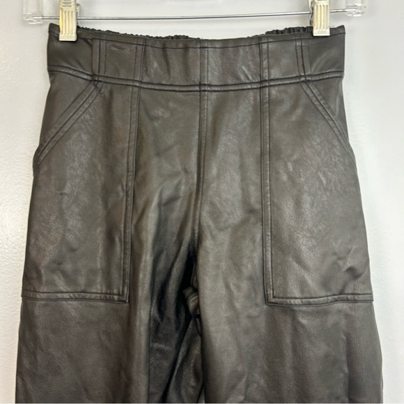 SPANX Faux Leather Black Jogger Pants Vegan Size XS - Picture 4 of 12